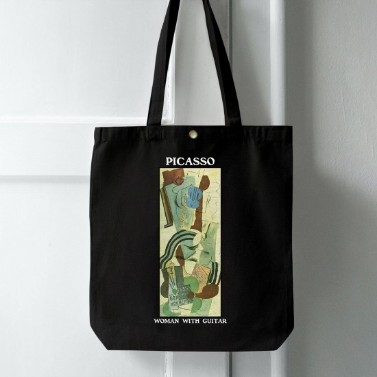 تت بگ متقال مشکی طرح زن با گیتار از پیکاسو