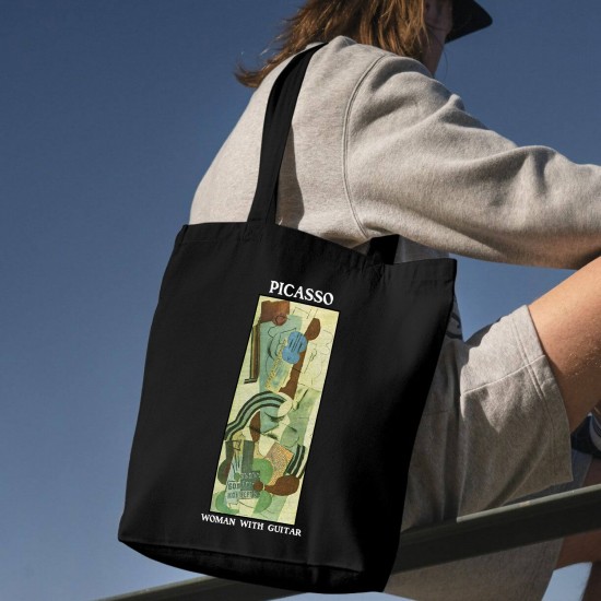 تت بگ متقال مشکی طرح زن با گیتار از پیکاسو