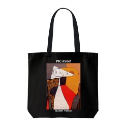 تت بگ متقال مشکی طرح زن نشسته از پیکاسو