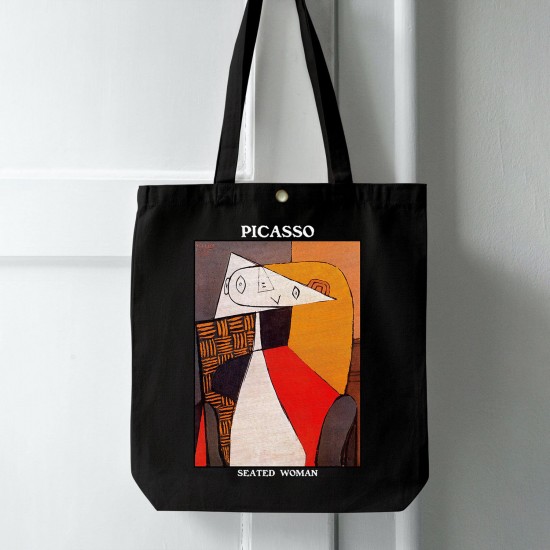 تت بگ متقال مشکی طرح زن نشسته از پیکاسو
