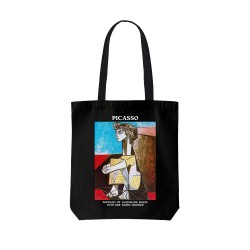 تت بگ متقال مشکی طرح پرتره ژاکلین با دست‌های ضربدری از پیکاسو