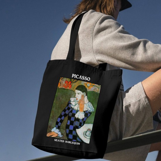 تت بگ متقال مشکی طرح تردست نشسته از پیکاسو