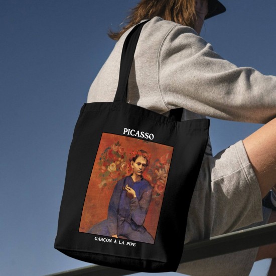 تت بگ متقال مشکی طرح پسر با پیپ از پیکاسو