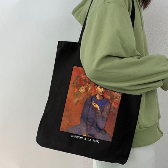 تت بگ متقال مشکی طرح پسر با پیپ از پیکاسو