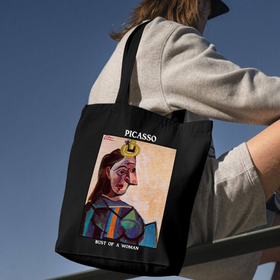 تت بگ متقال مشکی طرح نیم تنه یک زن از پیکاسو