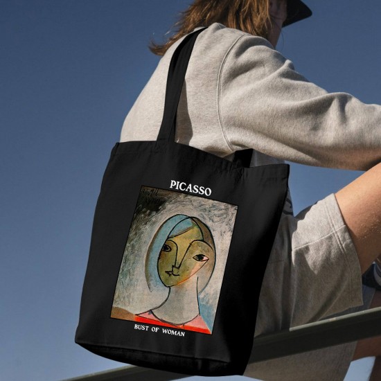 تت بگ متقال مشکی طرح نیم تنه زن از پیکاسو