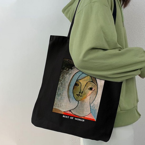 تت بگ متقال مشکی طرح نیم تنه زن از پیکاسو