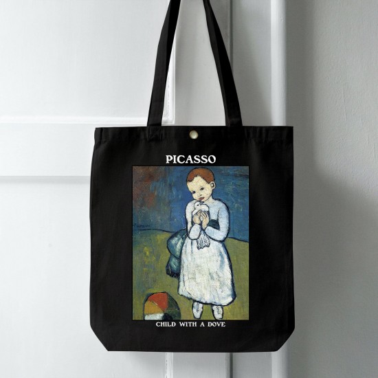 تت بگ متقال مشکی طرح بچه با کبوتر از پیکاسو