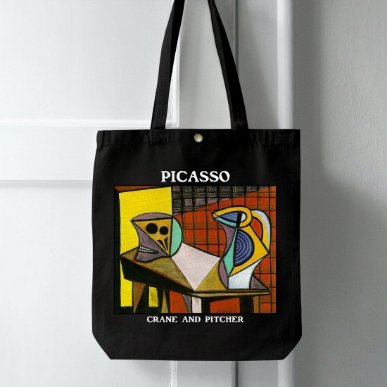 تت بگ متقال مشکی طرح اسکلت و پارچ از پیکاسو