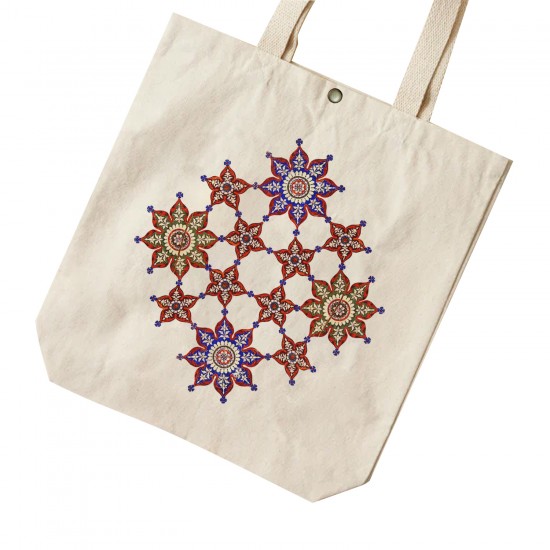 تت بگ متقال طرح کاشی قرمز