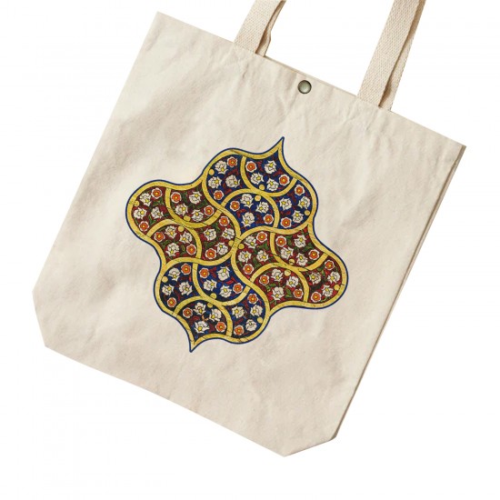 تت بگ متقال طرح کاشی گل گلی