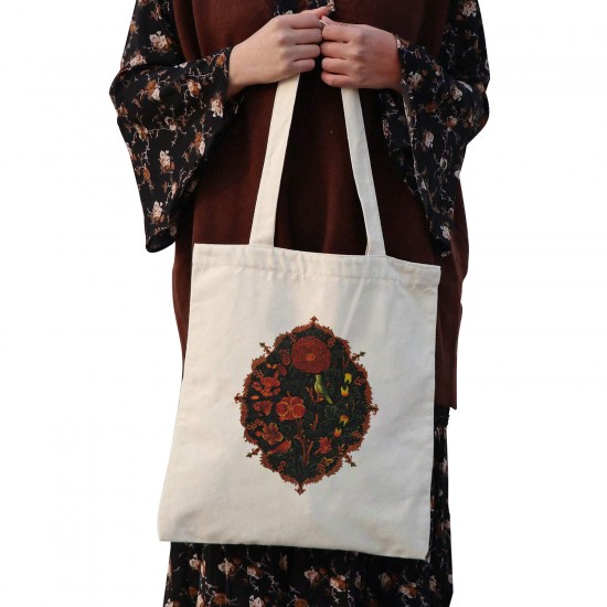 تت بگ متقال طرح گل و مرغ