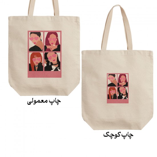 تت بگ متقال طرح پرتره مینیمال بلک پینک