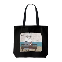 تت بگ متقال مشکی طرح تخت و پخت