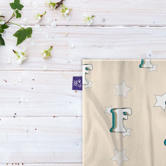 کادوپیچ پارچه‌ ای طرح حرف F رترو