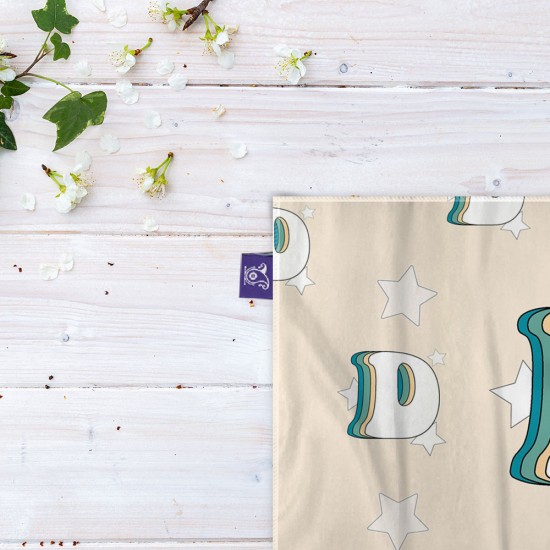 کادوپیچ پارچه‌ ای طرح حرف D رترو