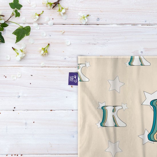 کادوپیچ پارچه‌ ای طرح حرف K رترو