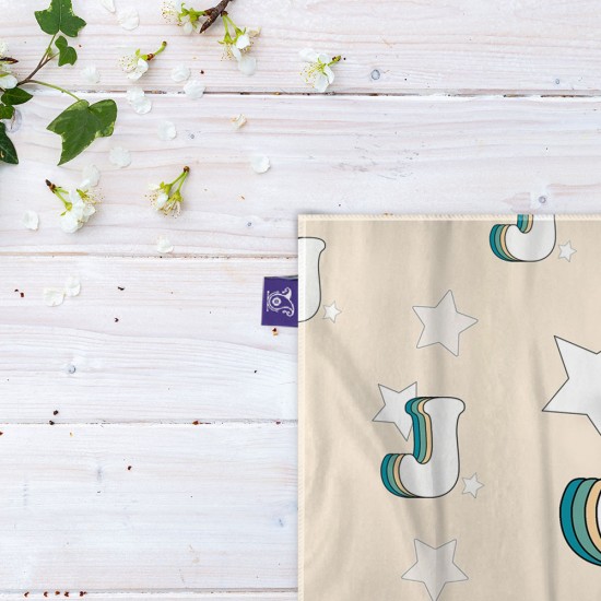 کادوپیچ پارچه‌ ای طرح حرف J رترو