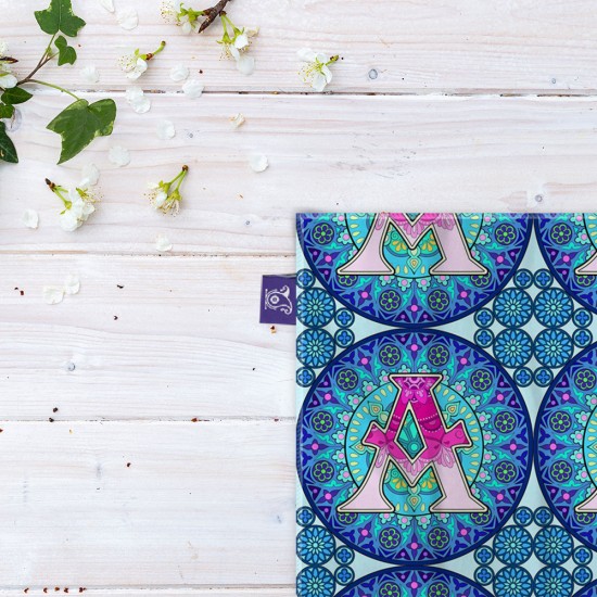 کادوپیچ پارچه‌ ای طرح حرف A ماندالا