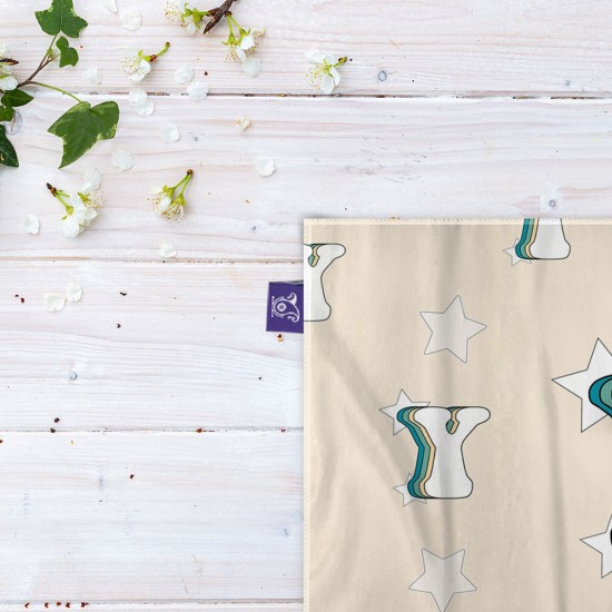 کادوپیچ پارچه‌ ای طرح حرف Y رترو