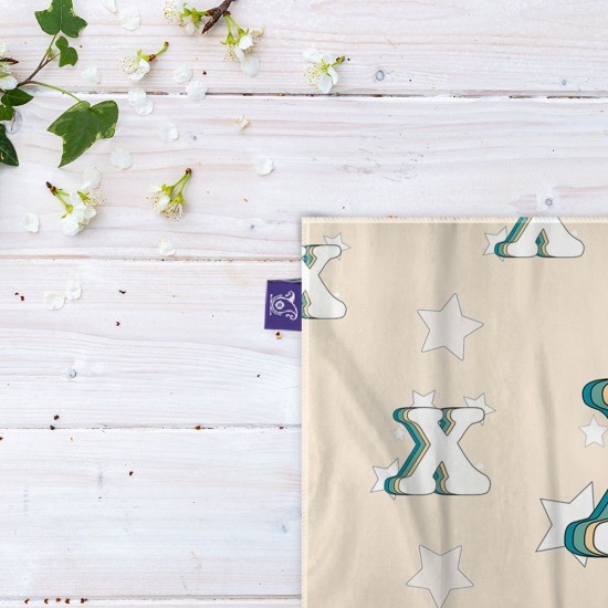 کادوپیچ پارچه‌ ای طرح حرف X رترو