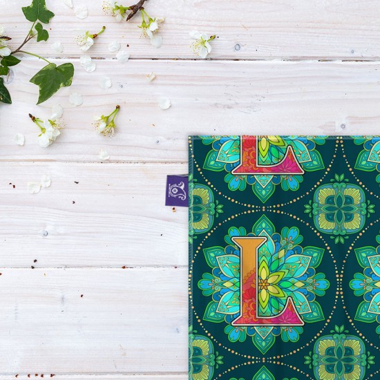 کادوپیچ پارچه‌ ای طرح حرف L ماندالا