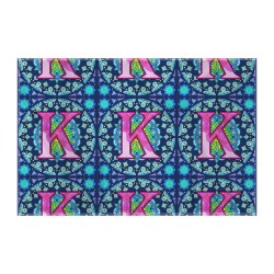 کادوپیچ پارچه‌ ای طرح حرف K ماندالا