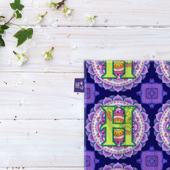 کادوپیچ پارچه‌ ای طرح حرف H ماندالا
