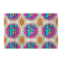 کادوپیچ پارچه‌ ای طرح حرف F ماندالا