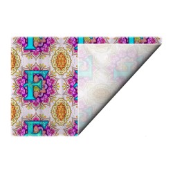 کادوپیچ پارچه‌ ای طرح حرف F ماندالا