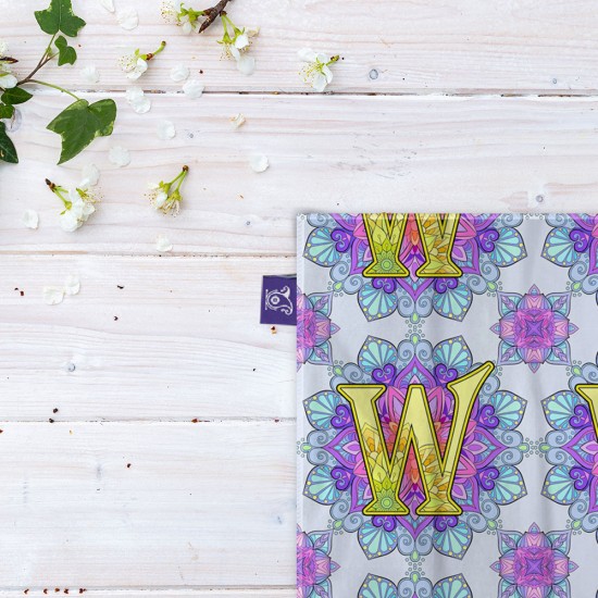 کادوپیچ پارچه‌ ای طرح حرف W ماندالا
