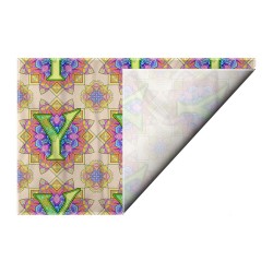 کادوپیچ پارچه‌ ای طرح حرف Y ماندالا
