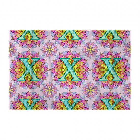 کادوپیچ پارچه‌ ای طرح حرف X ماندالا