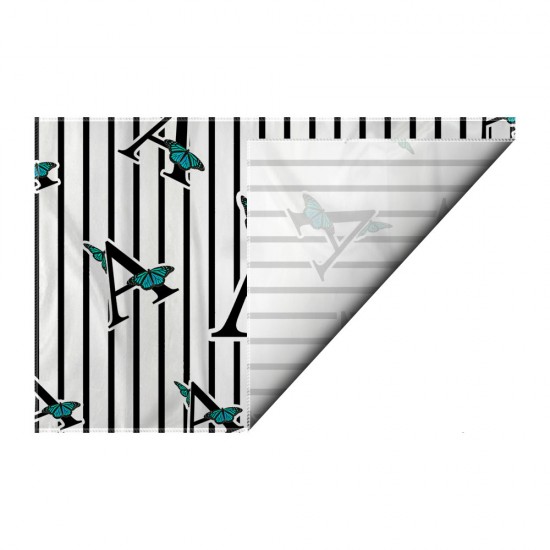 کادوپیچ پارچه‌ ای طرح حرف A پروانه ای
