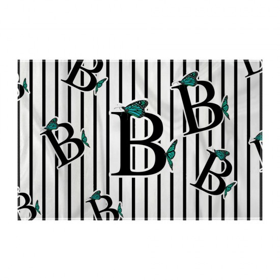 کادوپیچ پارچه‌ ای طرح حرف B پروانه ای
