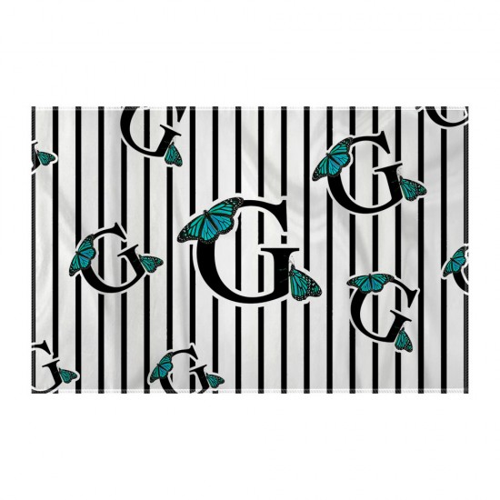 کادوپیچ پارچه‌ ای طرح حرف G پروانه ای