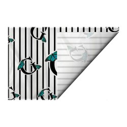 کادوپیچ پارچه‌ ای طرح حرف G پروانه ای