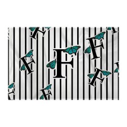 کادوپیچ پارچه‌ ای طرح حرف F پروانه ای