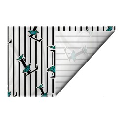 کادوپیچ پارچه‌ ای طرح حرف L پروانه ای