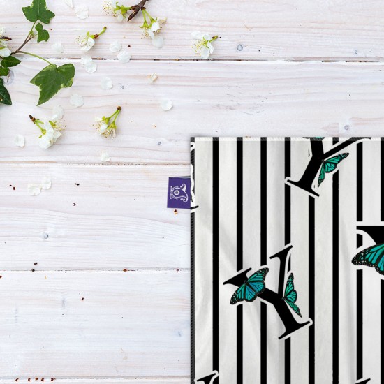 کادوپیچ پارچه‌ ای طرح حرف Y پروانه ای