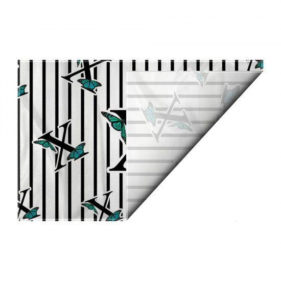 کادوپیچ پارچه‌ ای طرح حرف X پروانه ای