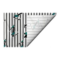 کادوپیچ پارچه‌ ای طرح حرف Z پروانه ای