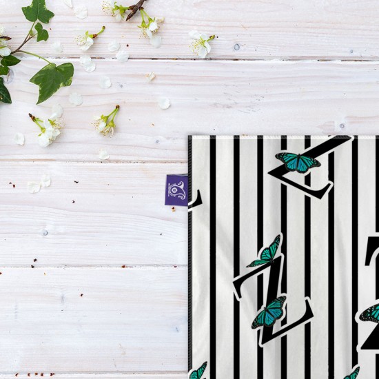کادوپیچ پارچه‌ ای طرح حرف Z پروانه ای