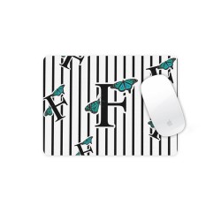موس پد طرح حرف F پروانه ای