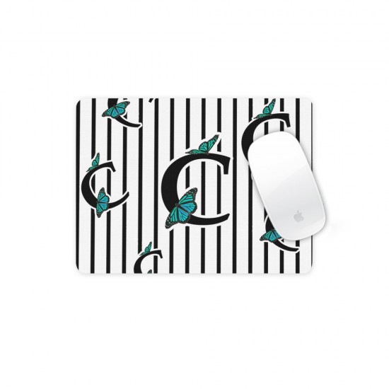 موس پد طرح حرف C پروانه ای