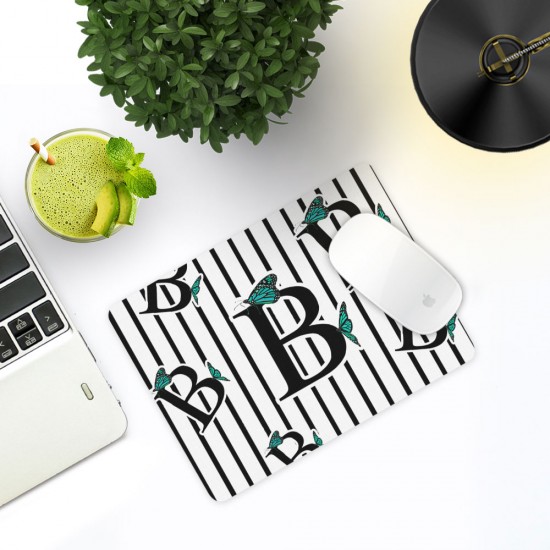 موس پد طرح حرف B پروانه ای