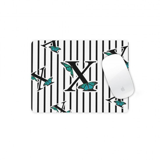 موس پد طرح حرف X پروانه ای