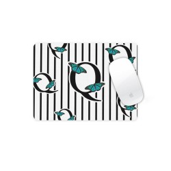 موس پد طرح حرف Q پروانه ای