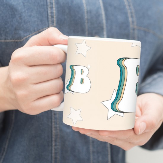ماگ طرح حرف B رترو