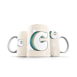 ماگ طرح حرف C رترو